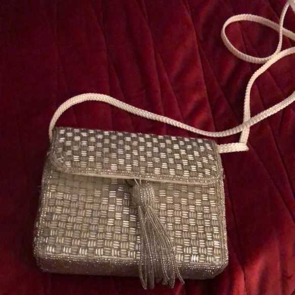 Vintage silver beaded bag - Picture 5 of 5